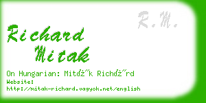 richard mitak business card